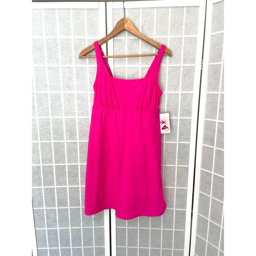 Lands' End Bright Pink One-Piece Swim Dress